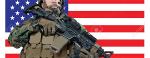 my-an-american-soldier-in-front-of-the-usa-flag